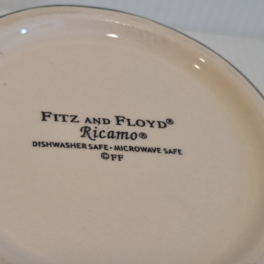 Fitz & Floyd Ricamo Scalloped Soup Salad Bowls Set of 3 Floral Vines 6.25in - Picture 12 of 15